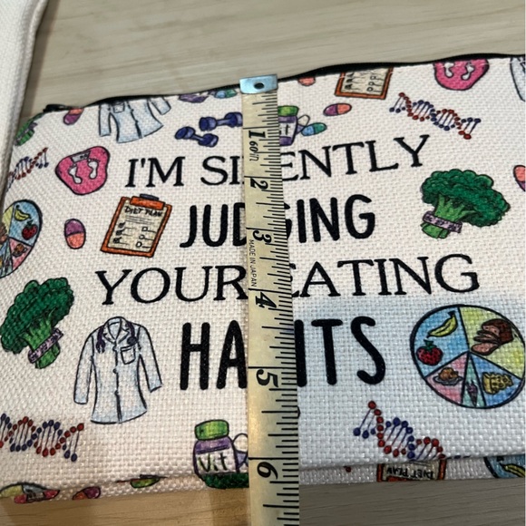 Dietitian Alphabet Canvas Tote Bag and Makeup Bag - Picture 3 of 6